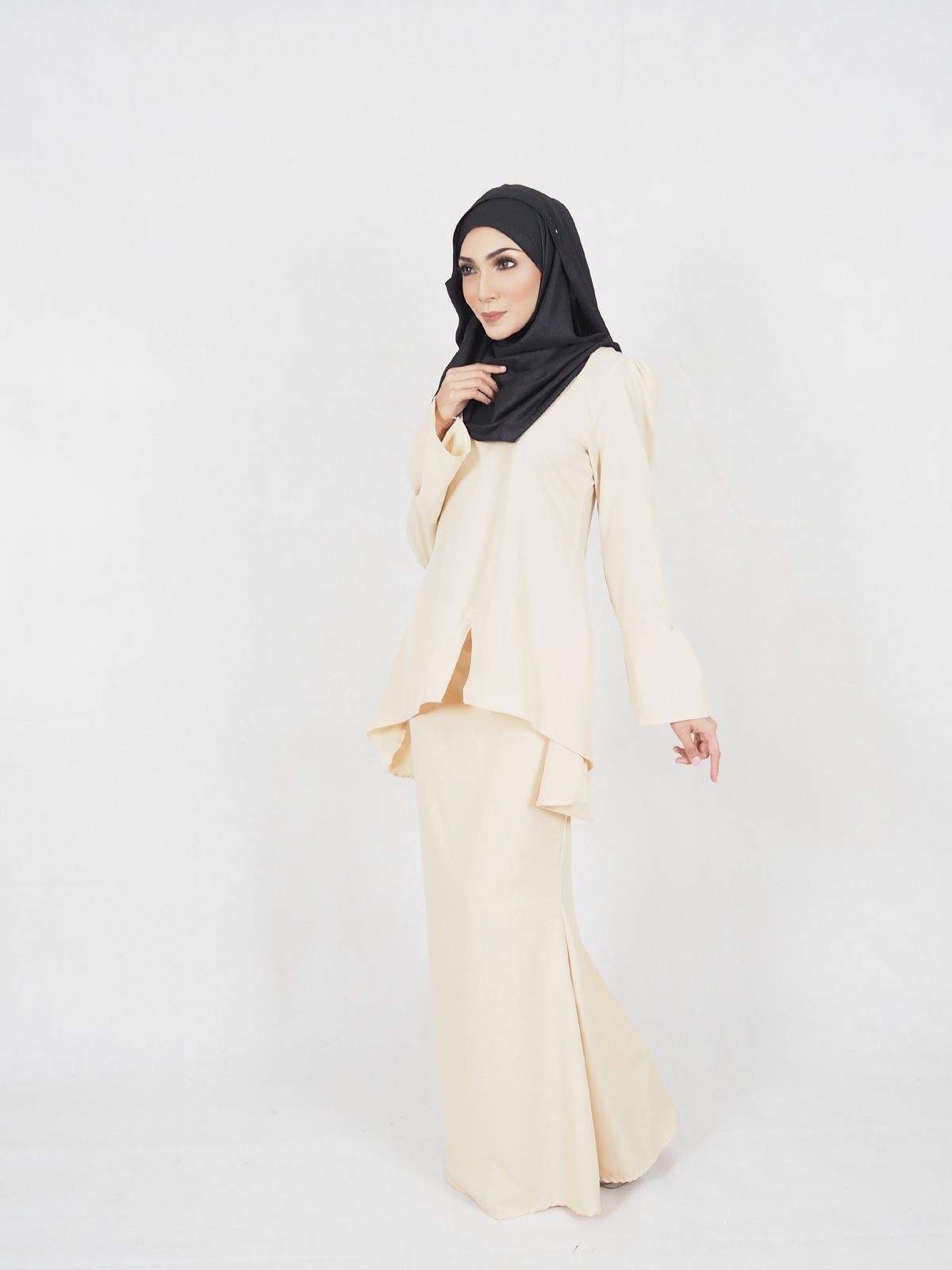 SW4282 Baju Kurung (PLUS SIZE) Cream