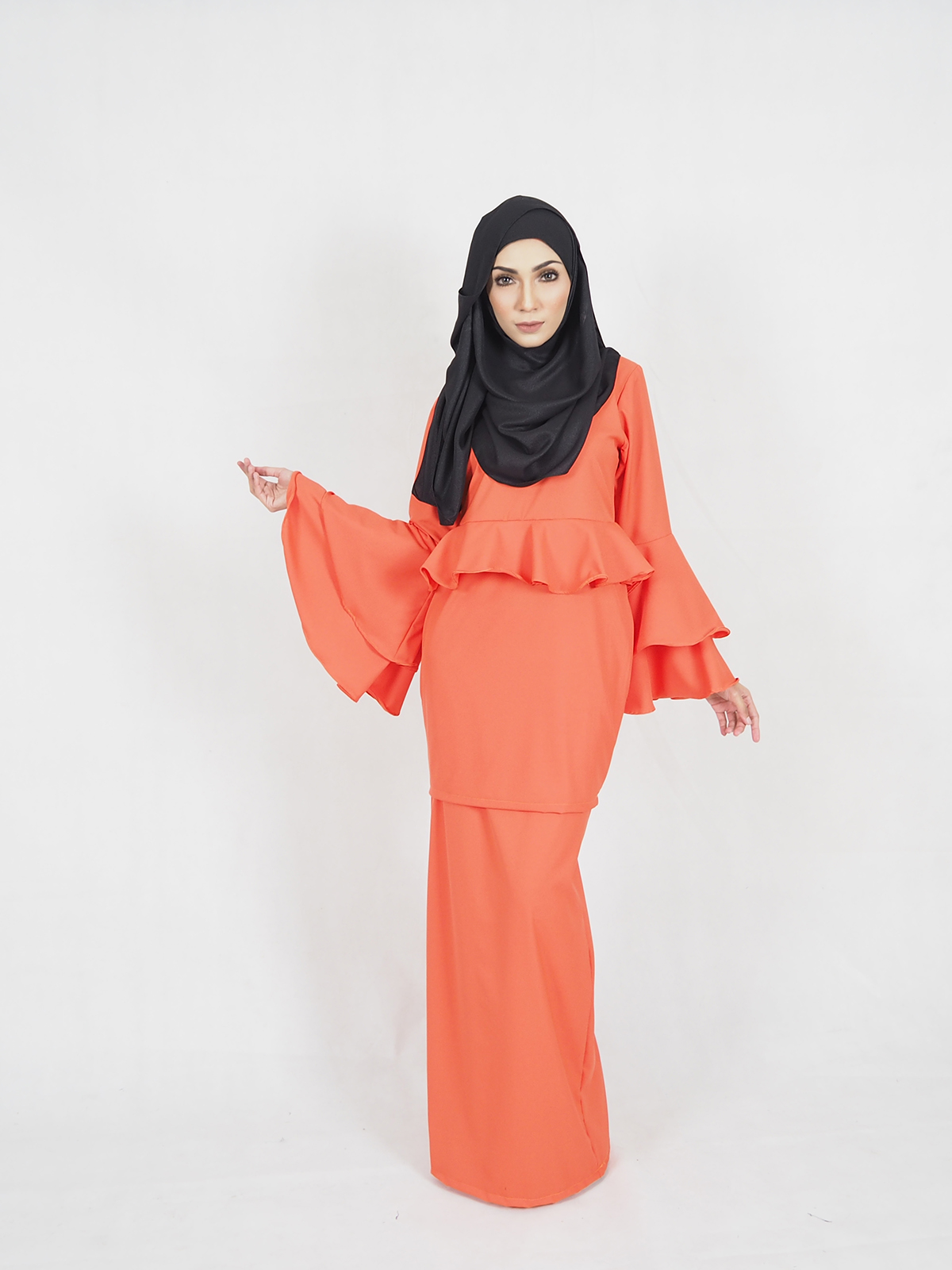 SW4283 Baju Kurung (PLUS SIZE) Orange