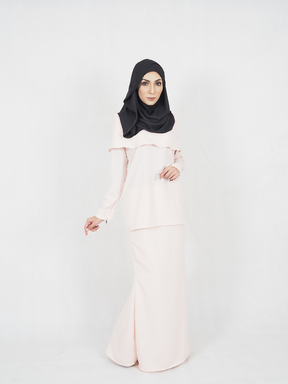 SW4285 Baju Kurung (PLUS SIZE) Peach