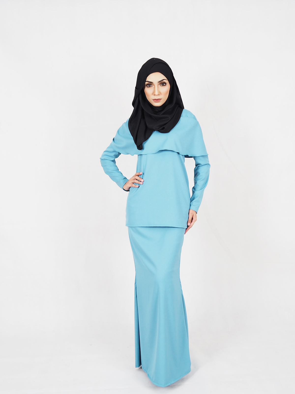 SW4285 Baju Kurung (PLUS SIZE) Turquoise