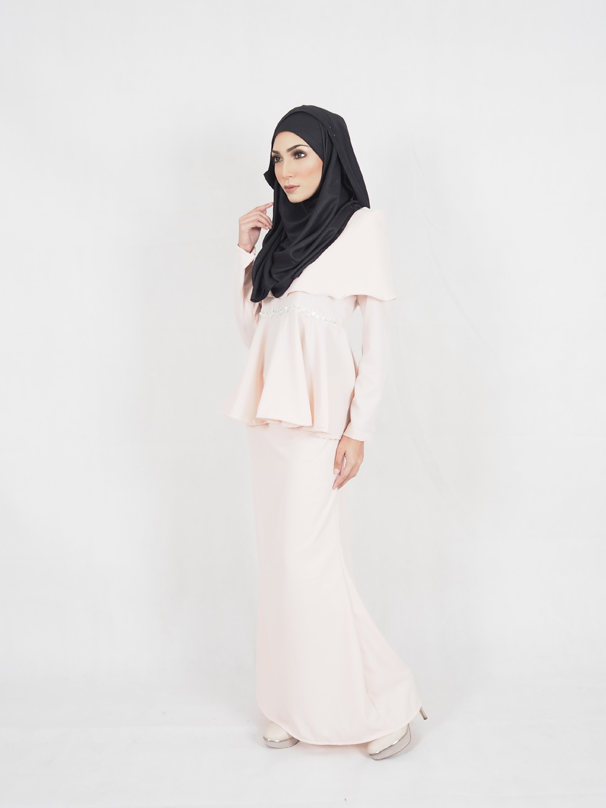 SW4286 Baju Kurung (PLUS SIZE) Peach