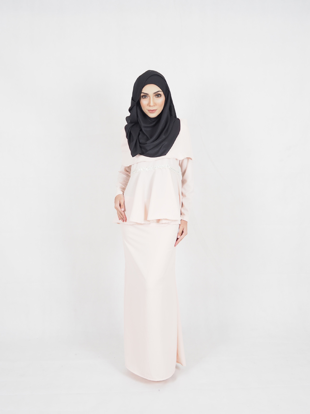 SW4286 Baju Kurung (PLUS SIZE) Peach