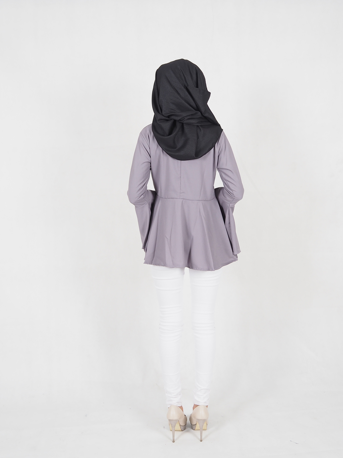 SW4287 Fashion Blouse (Plus Size) Grey