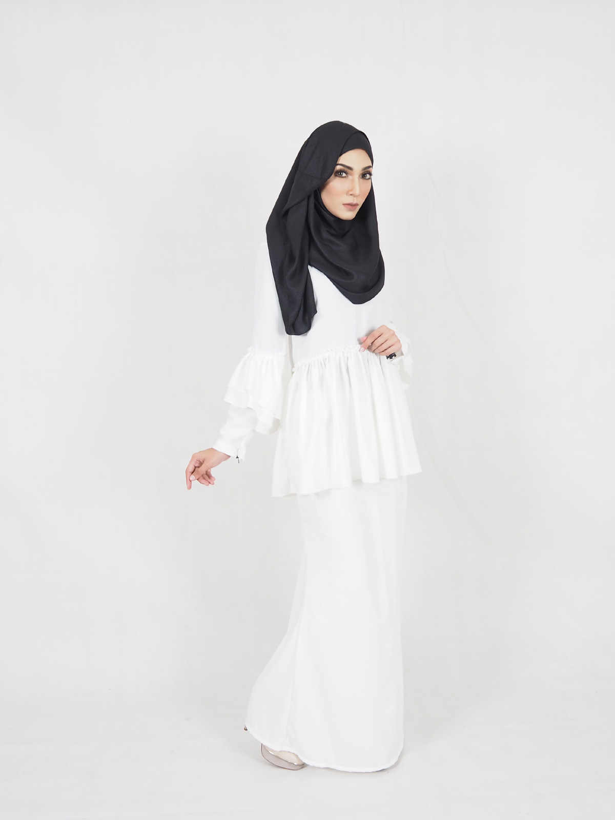 SW4298 Baju Kurung (MATERNITY) White
