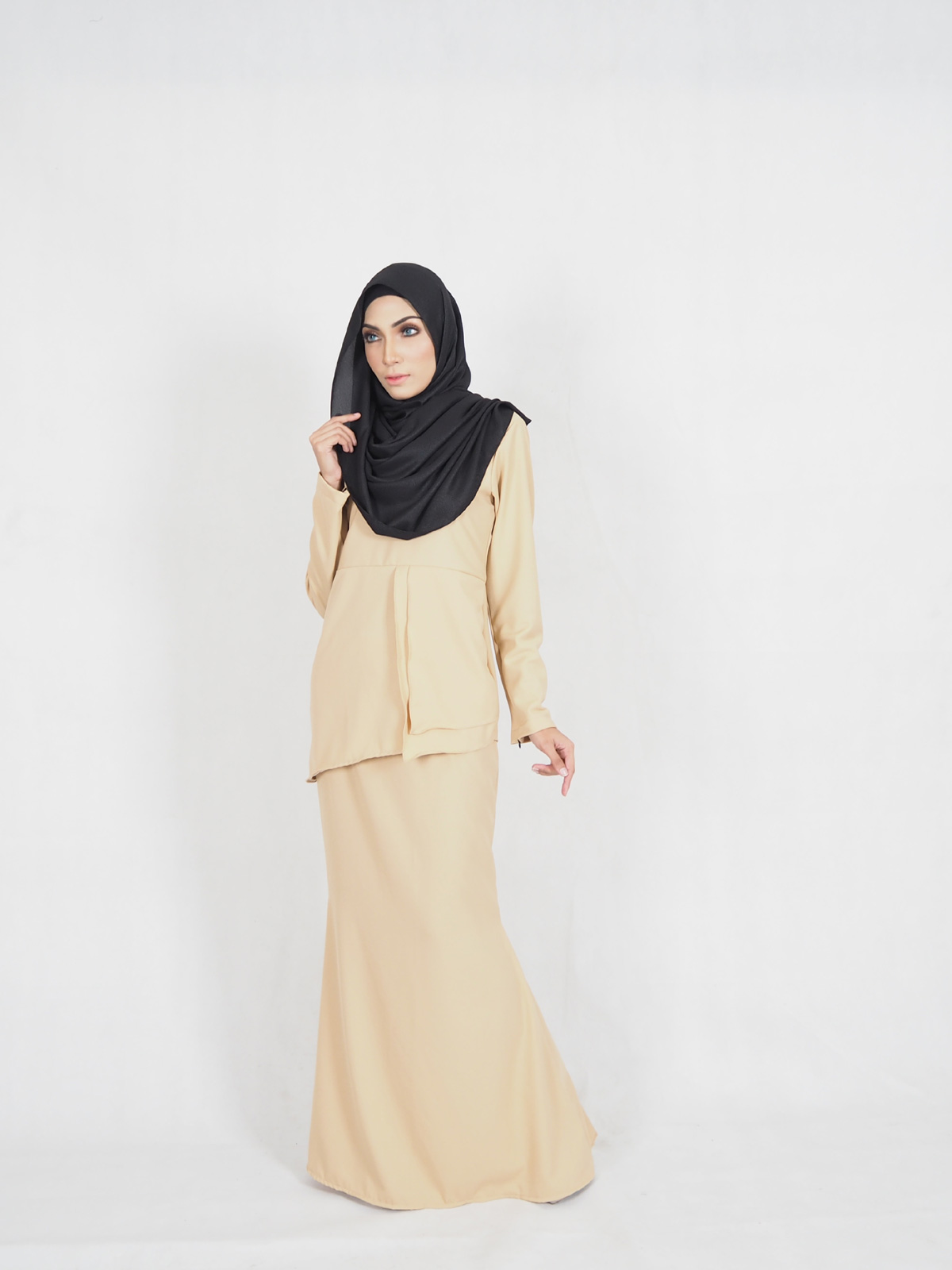 SW4309 Baju Kurung Dark Brown