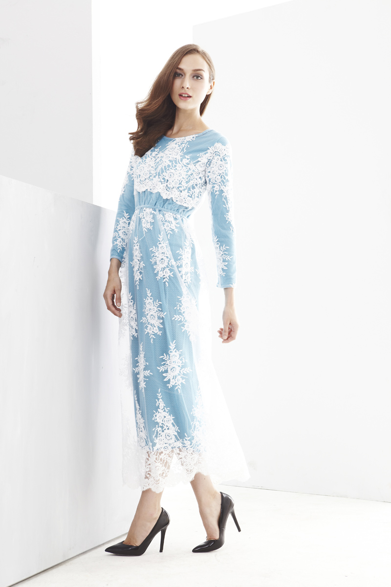 JW5010 Elegant Modern Jubah Blue