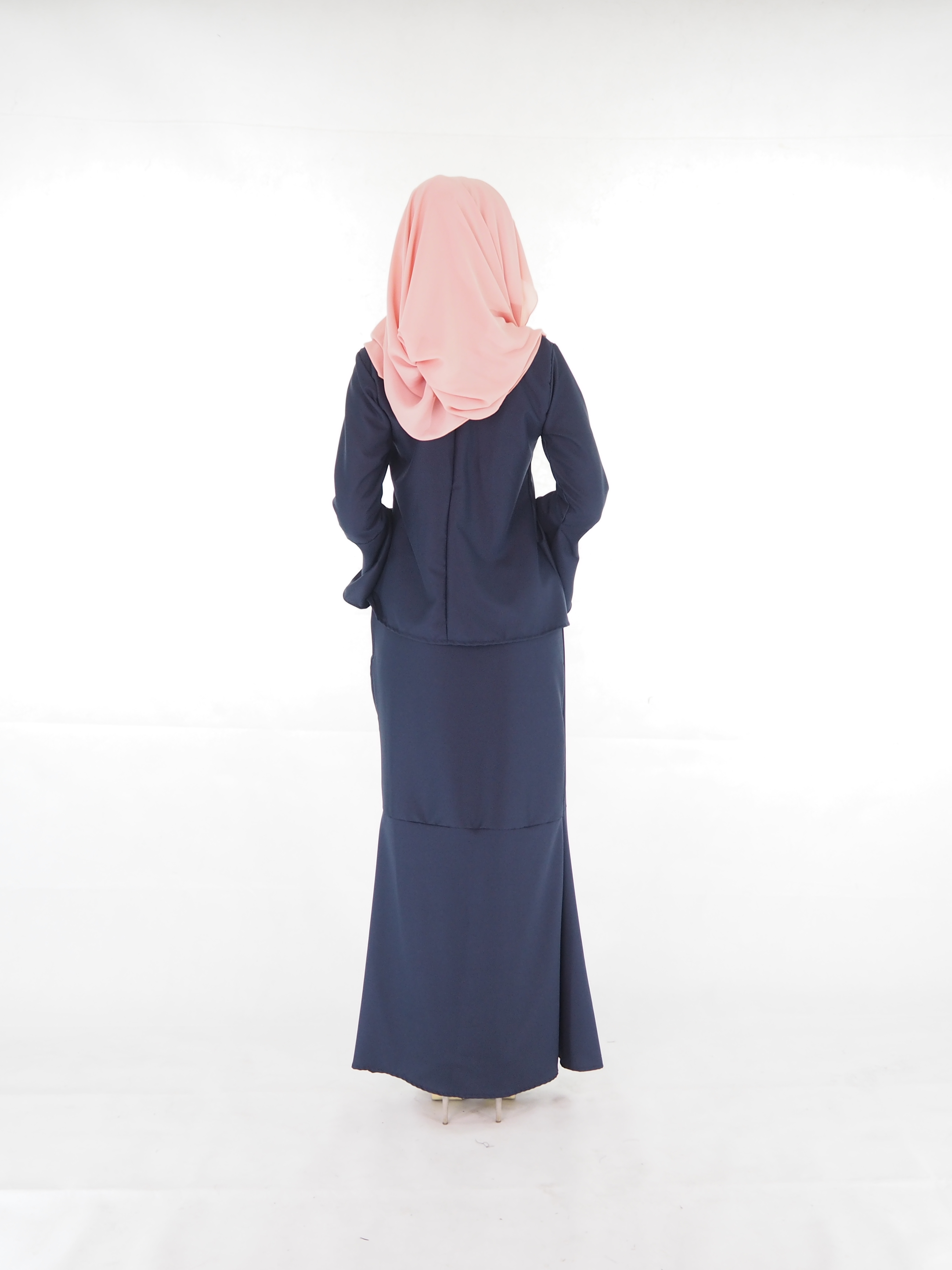 SW4366 Baju Kurung (PLUS SIZE) Dark Blue