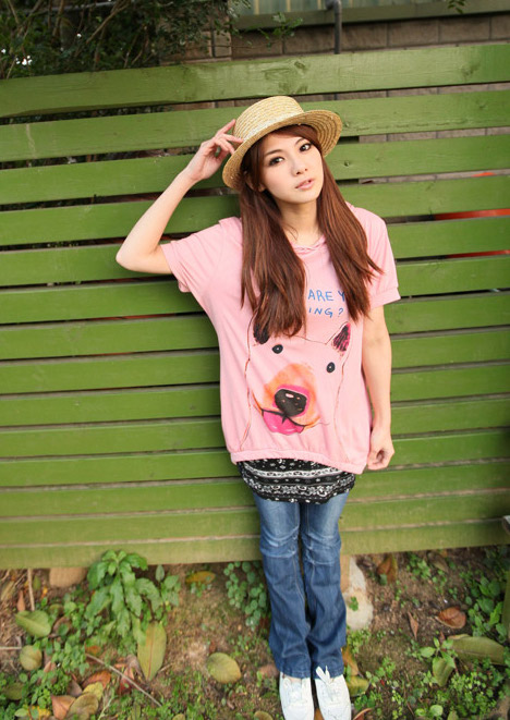 SNW30001 Hooded Long Top Pink