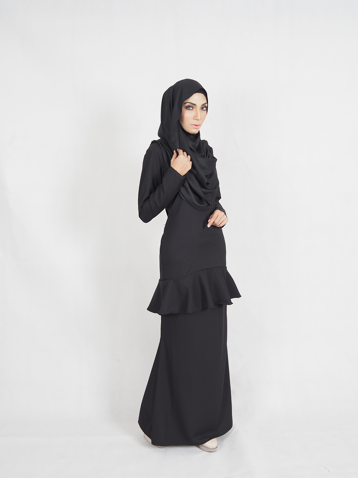 SW4318 Baju Kurung Black