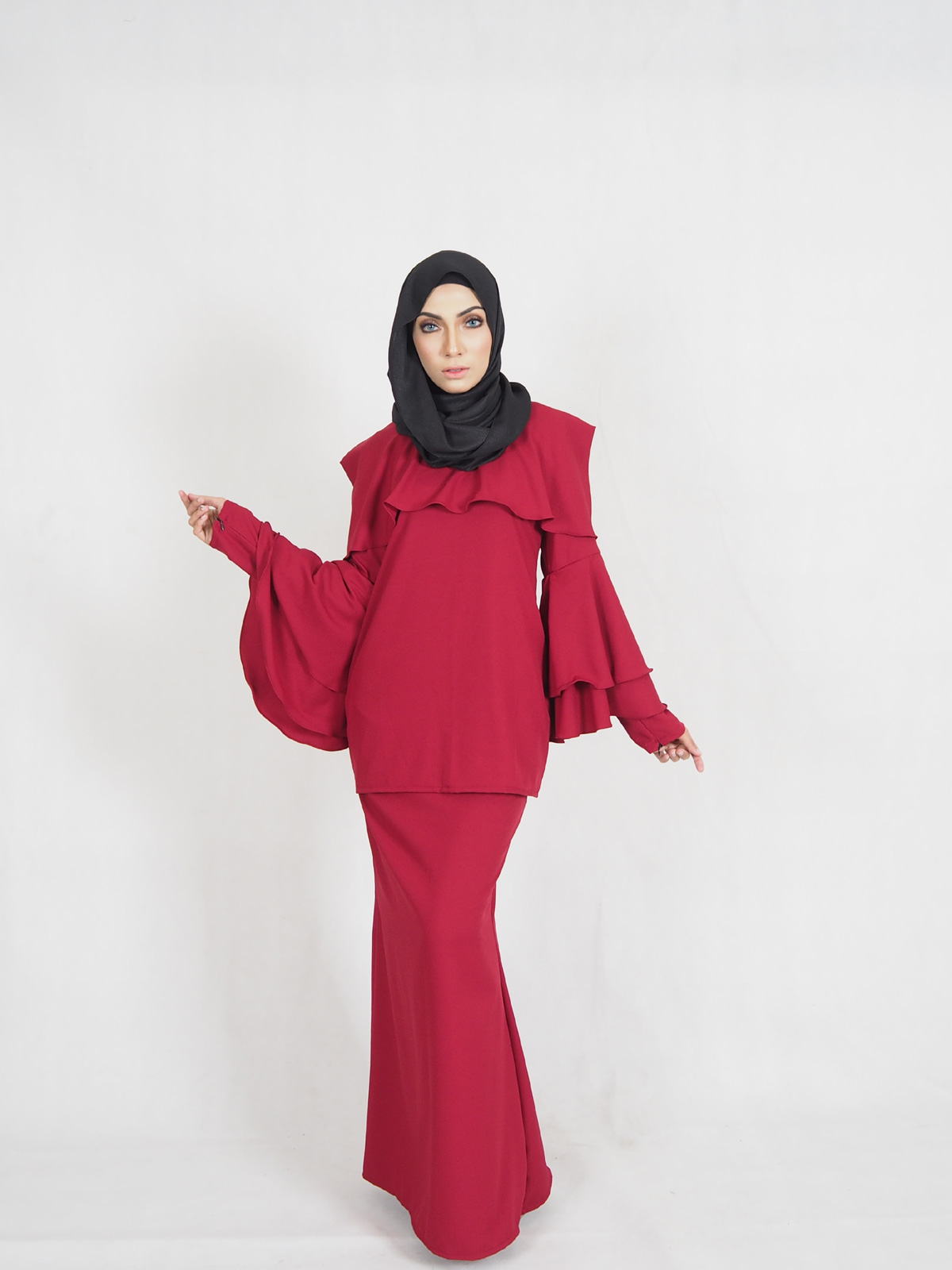 SW4326 Baju Kurung Red
