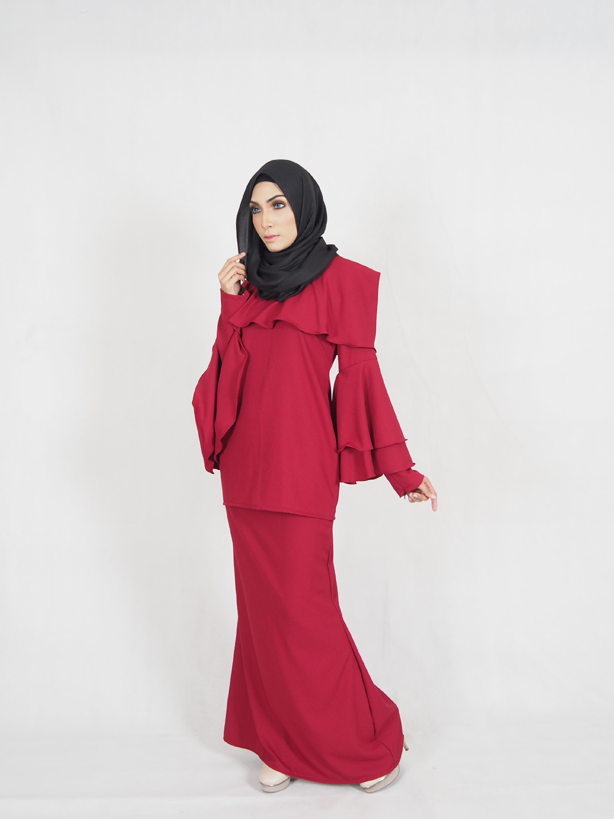 SW4326 Baju Kurung Red