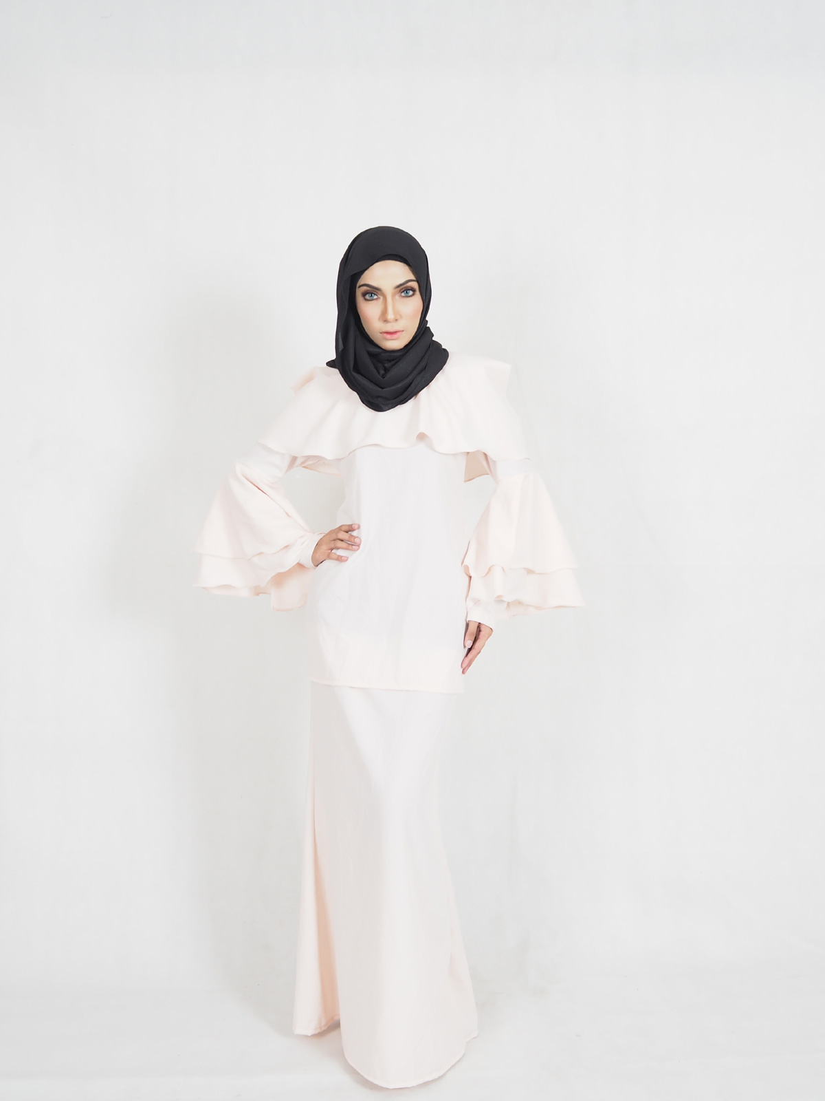 SW4329 Baju Kurung (PLUS SIZE) Peach