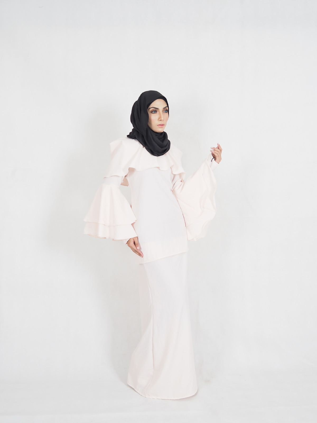 SW4329 Baju Kurung (PLUS SIZE) Peach