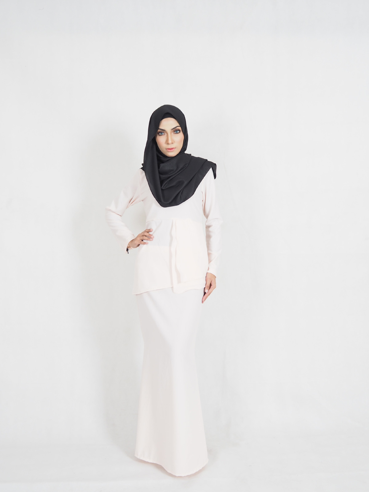 SW4333 Baju Kurung (PLUS SIZE) Peach