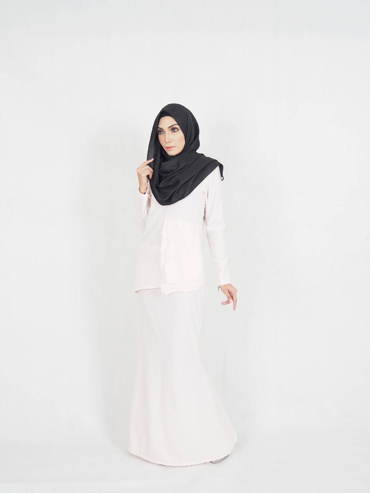 SW4333 Baju Kurung (PLUS SIZE) Peach