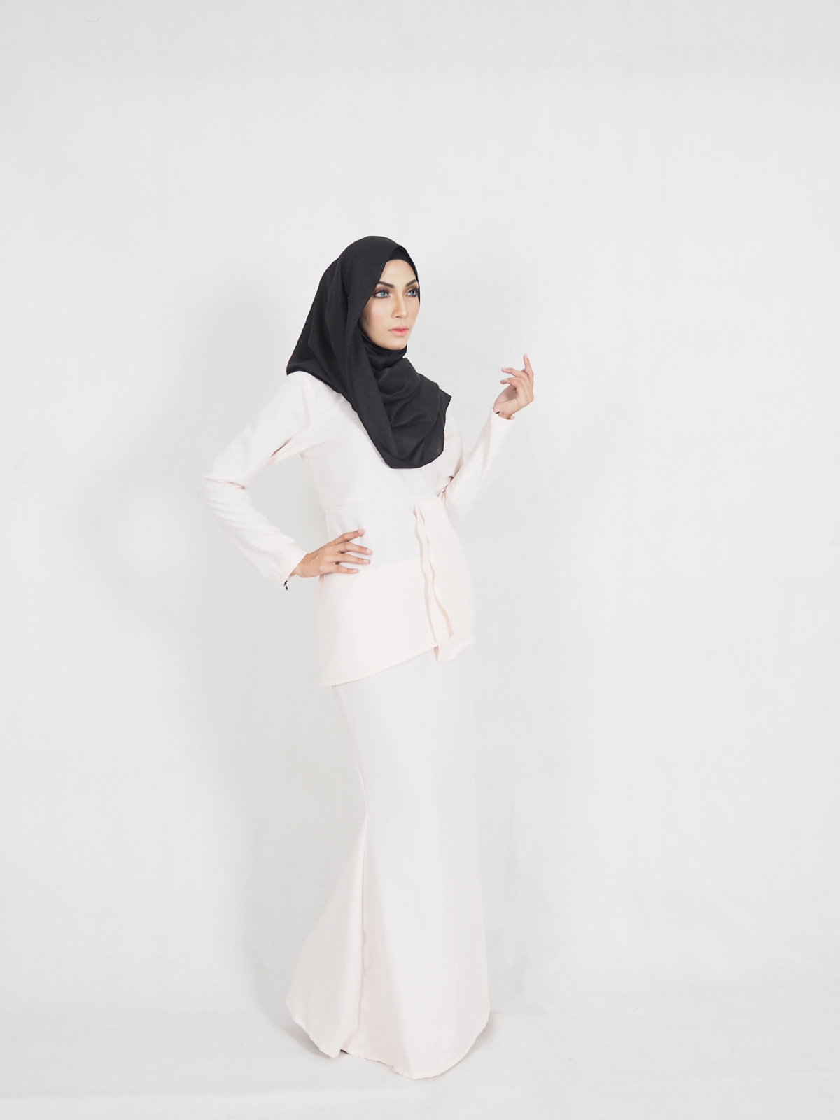 SW4333 Baju Kurung (PLUS SIZE) Peach