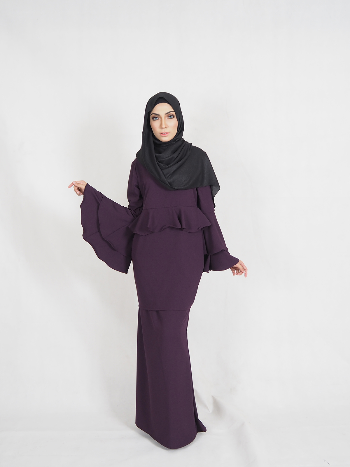 SW4340 Baju Kurung (PLUS SIZE) Purple