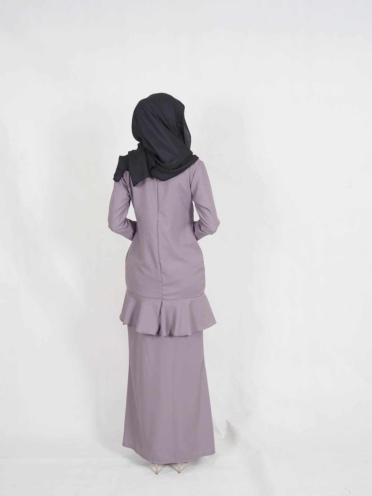 SW4342 Baju Kurung (PLUS SIZE) Grey