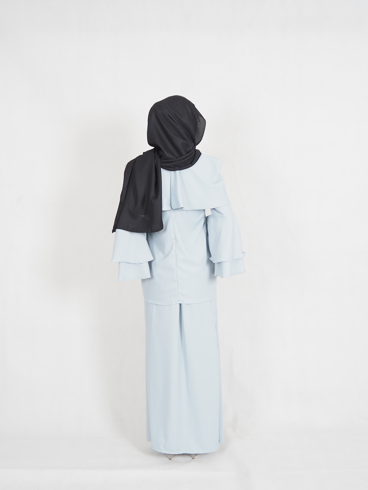 SW4343 Baju Kurung (PLUS SIZE) Light Blue