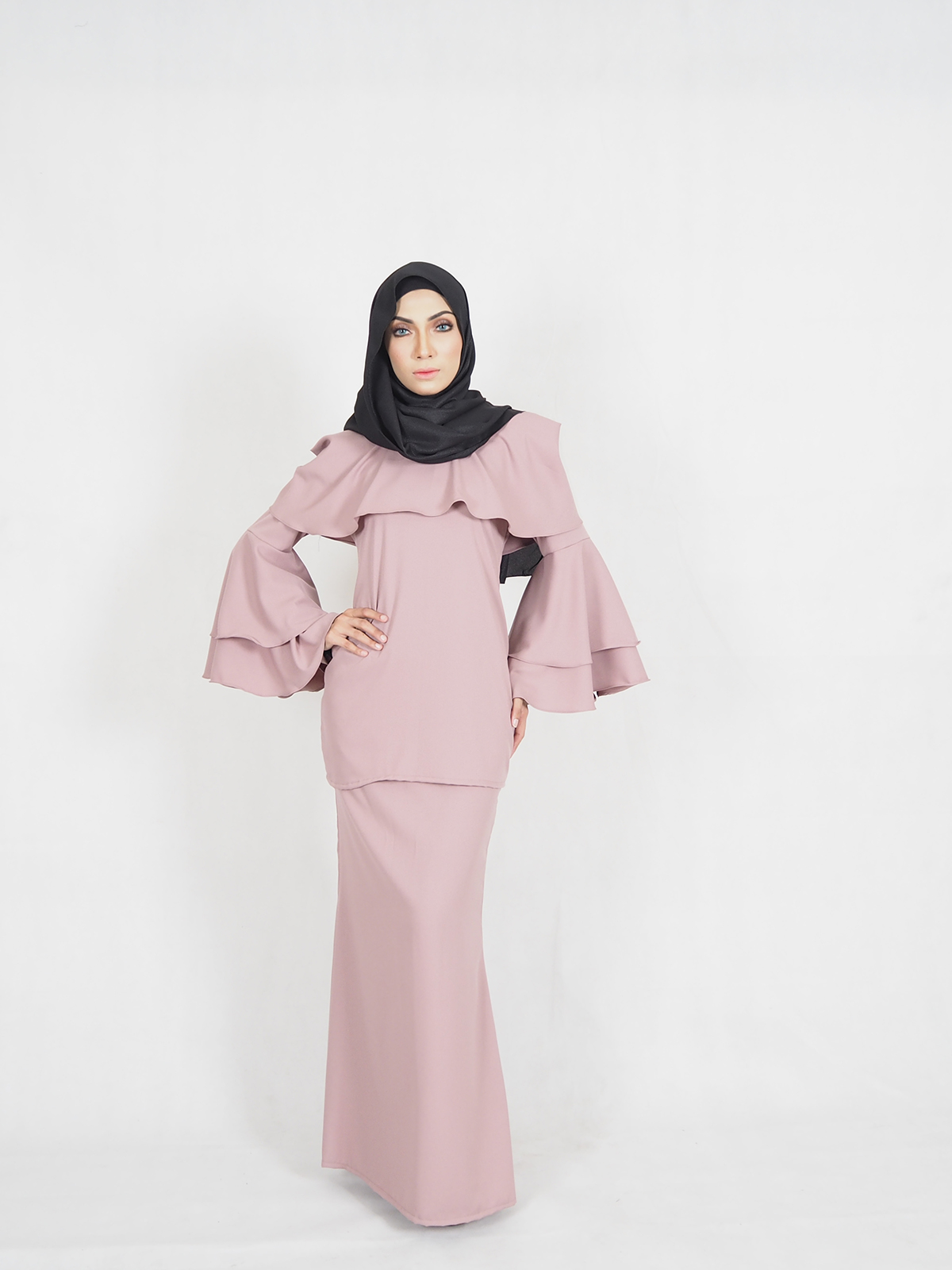 SW4343 Baju Kurung (PLUS SIZE) Pink