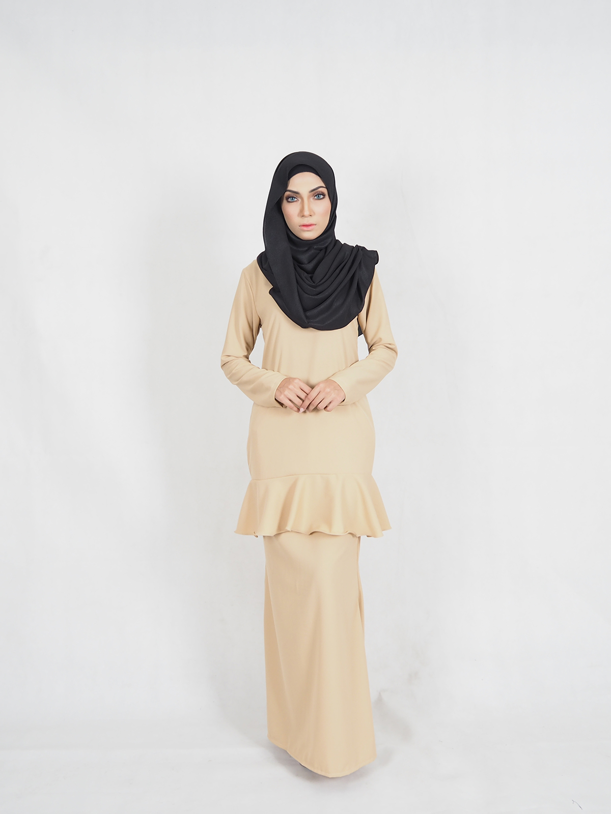 SW4353 Baju Kurung (PLUS SIZE) Dark Brown