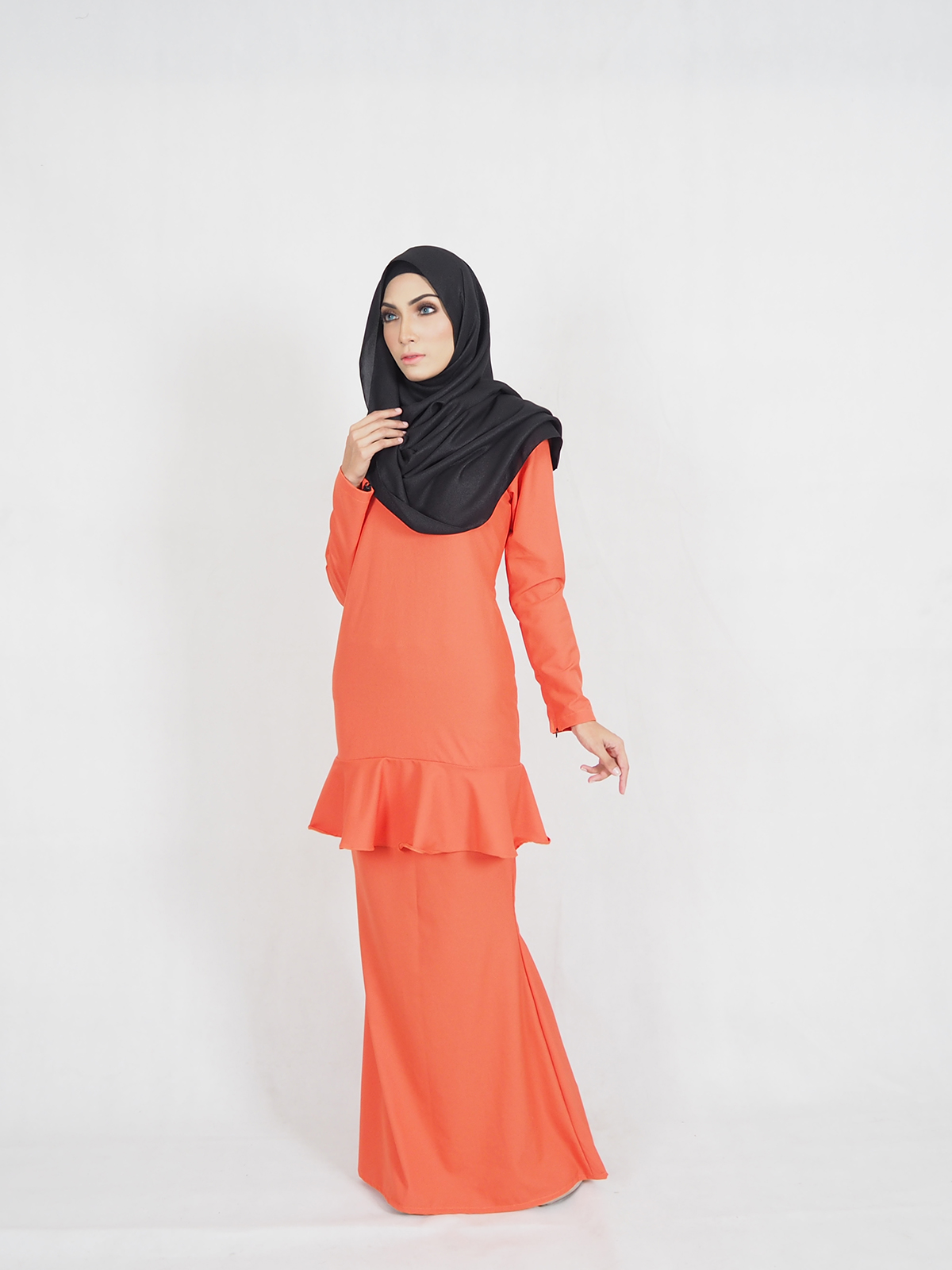 SW4353 Baju Kurung (PLUS SIZE) Orange