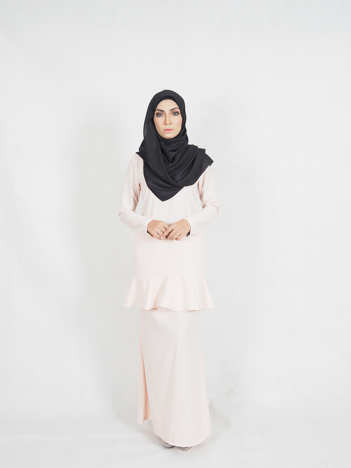 SW4353 Baju Kurung (PLUS SIZE) Peach