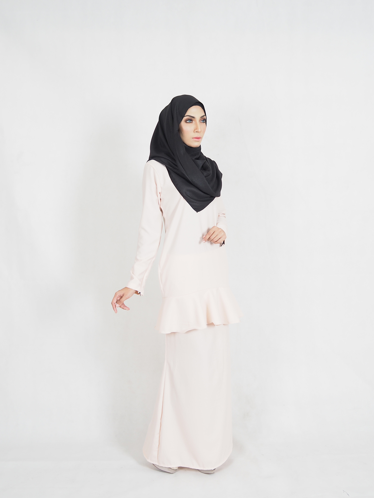 SW4353 Baju Kurung (PLUS SIZE) Peach