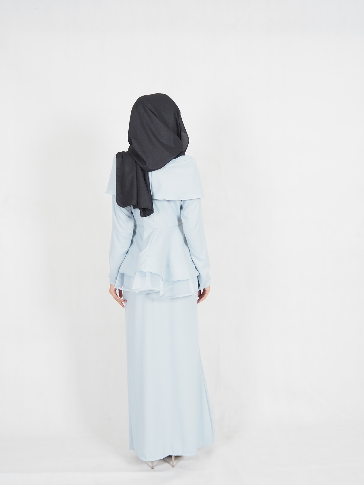 SW4355 Baju Kurung (PLUS SIZE) Light Blue