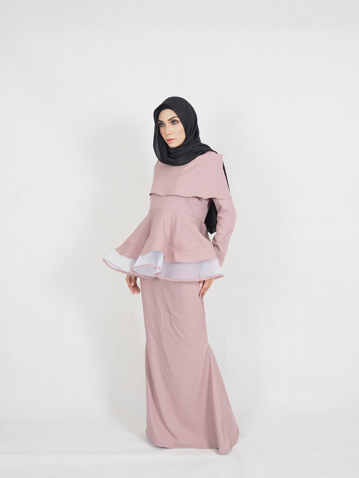 SW4355 Baju Kurung (PLUS SIZE) Pink