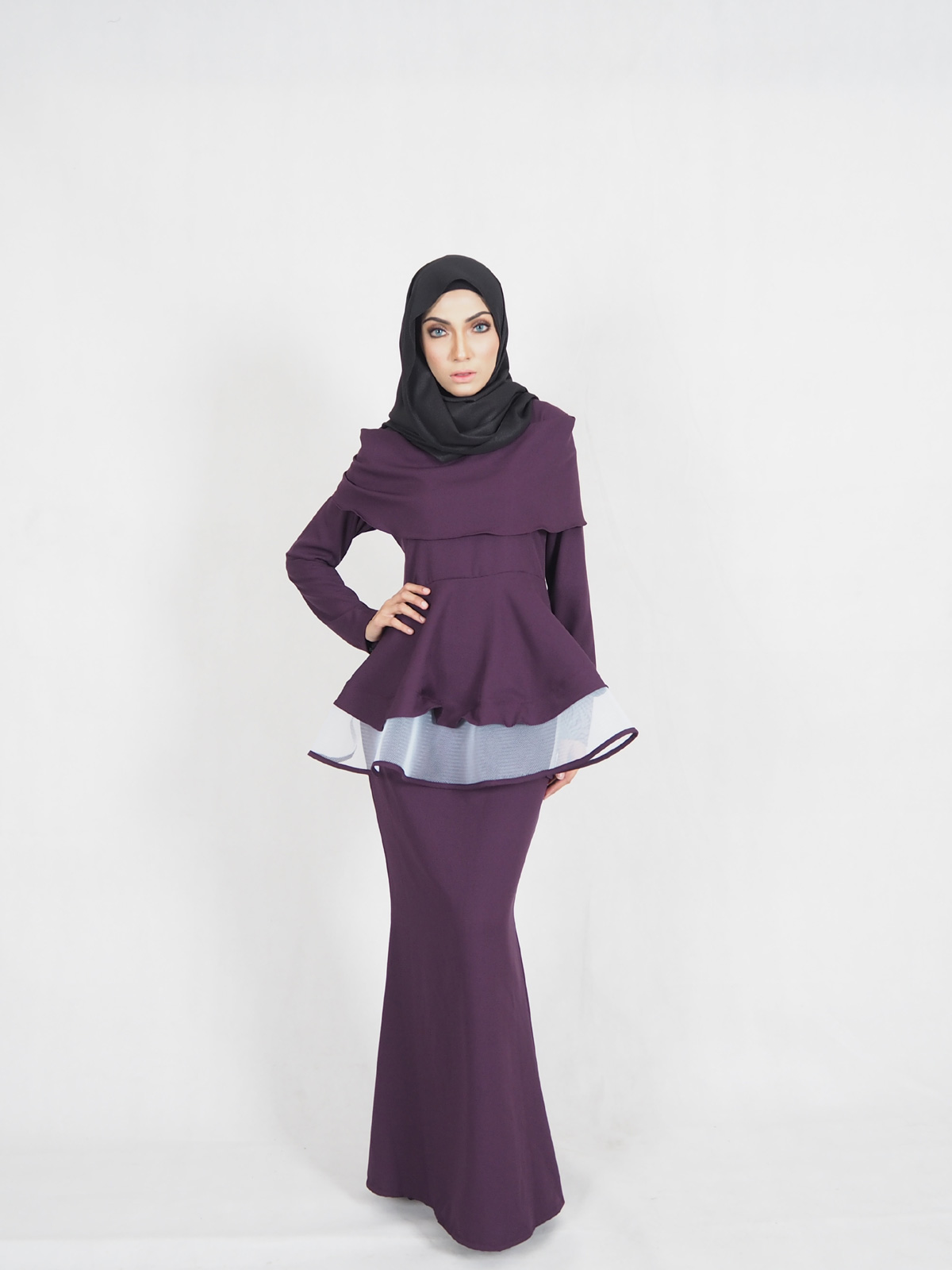 SW4355 Baju Kurung (PLUS SIZE) Purple