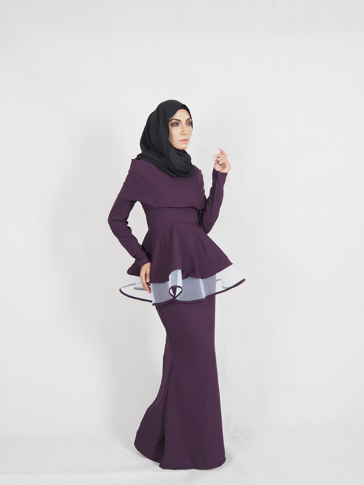 SW4355 Baju Kurung (PLUS SIZE) Purple
