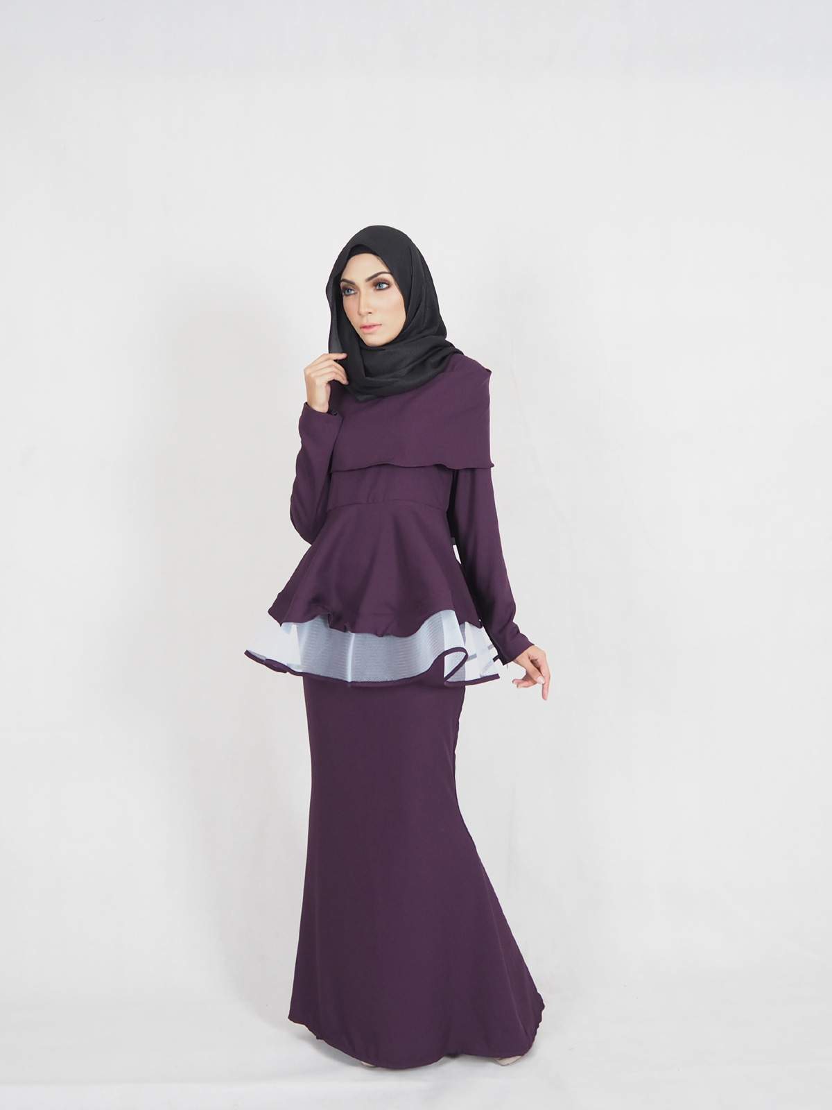 SW4355 Baju Kurung (PLUS SIZE) Purple