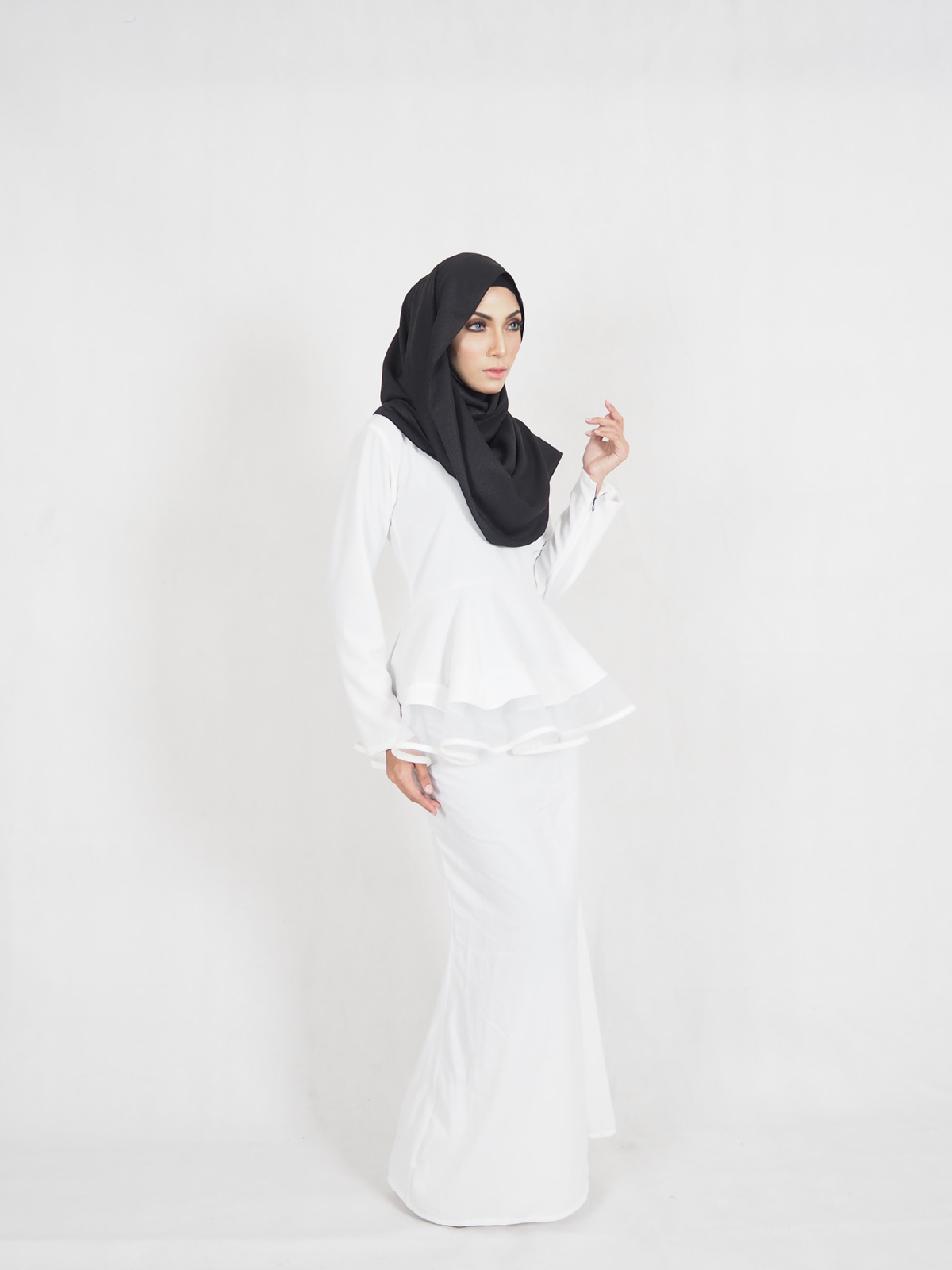SW4355 Baju Kurung (PLUS SIZE) White