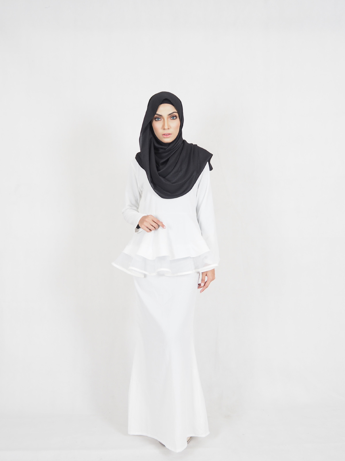 SW4355 Baju Kurung (PLUS SIZE) White