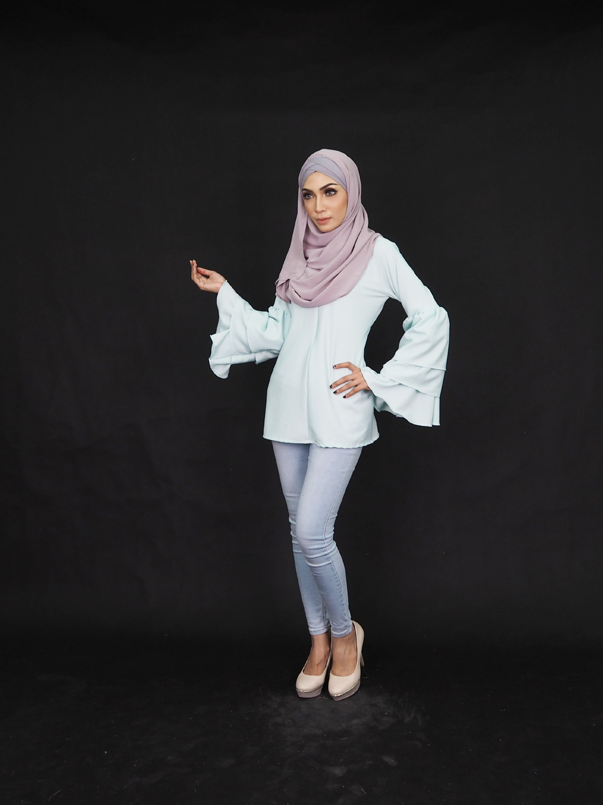 SW4362 Blouse (PLUS SIZE) Green