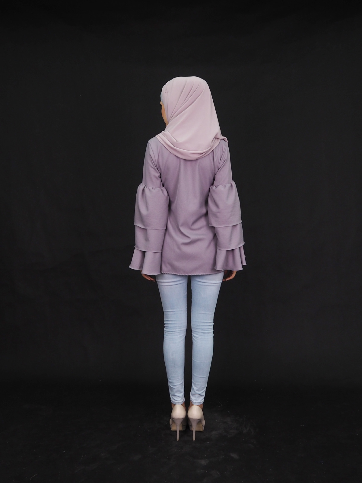 SW4362 Blouse (PLUS SIZE) Grey