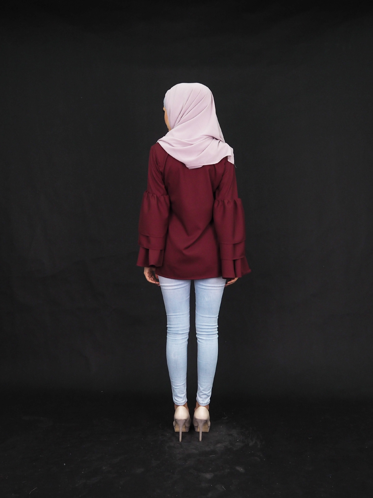 SW4362 Blouse (PLUS SIZE) Maroon