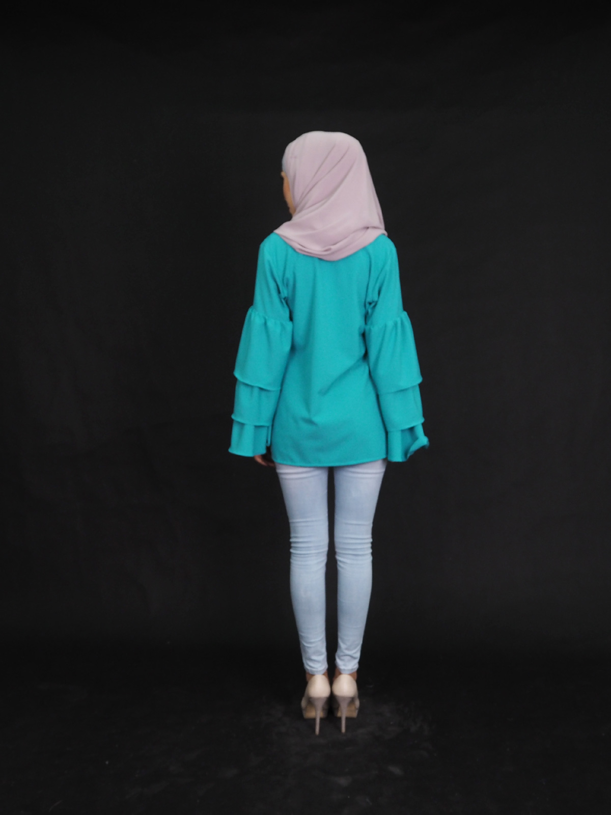 SW4362 Blouse (PLUS SIZE) Turquoise
