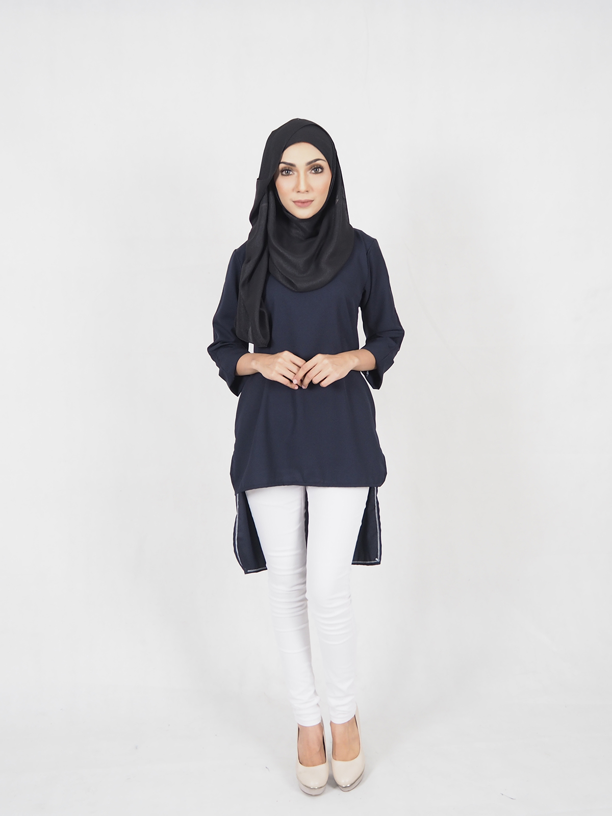 SW4365 Blouse (Plus Size) Dark Blue