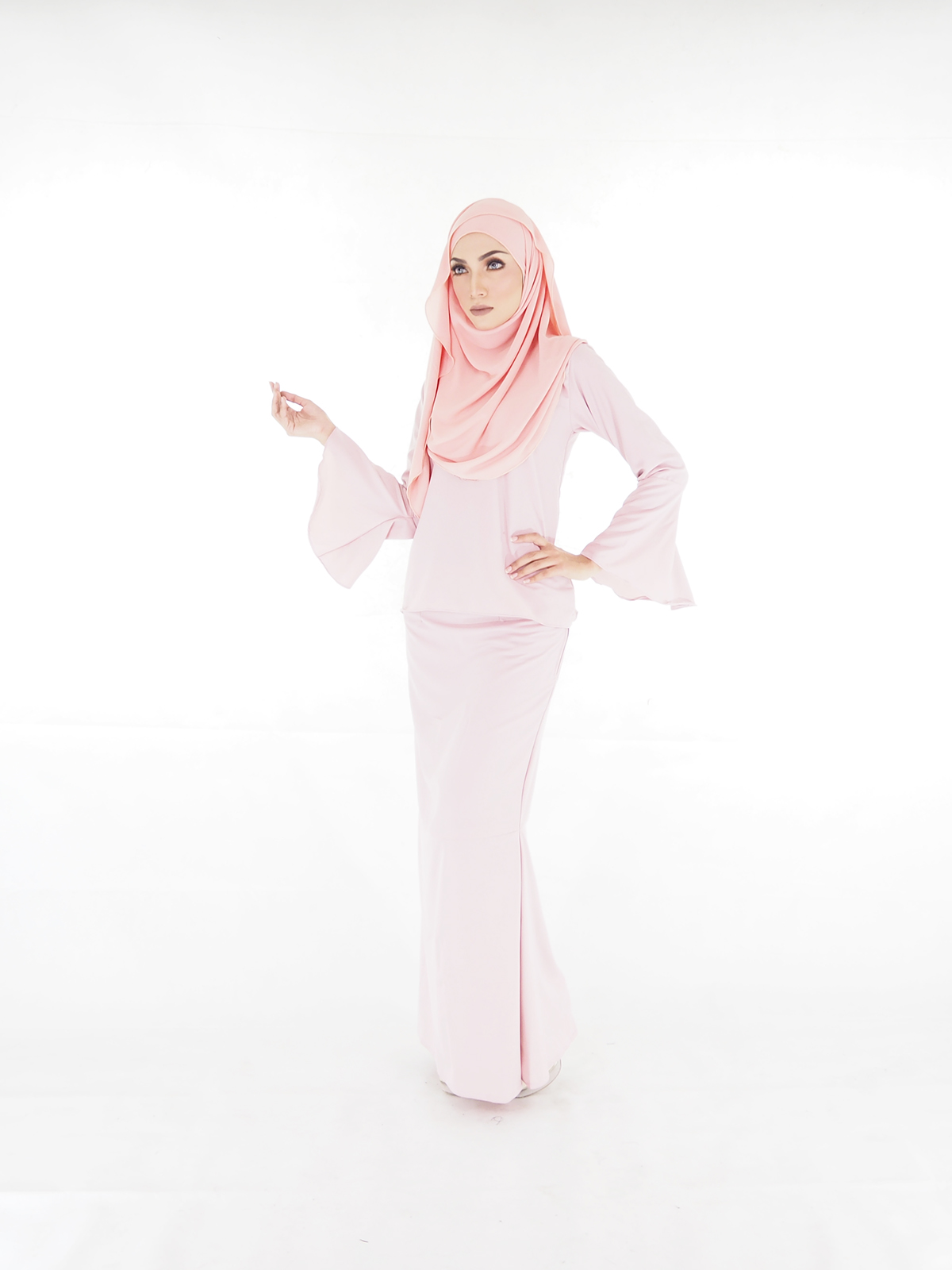 SW4366 Baju Kurung (PLUS SIZE) Pink