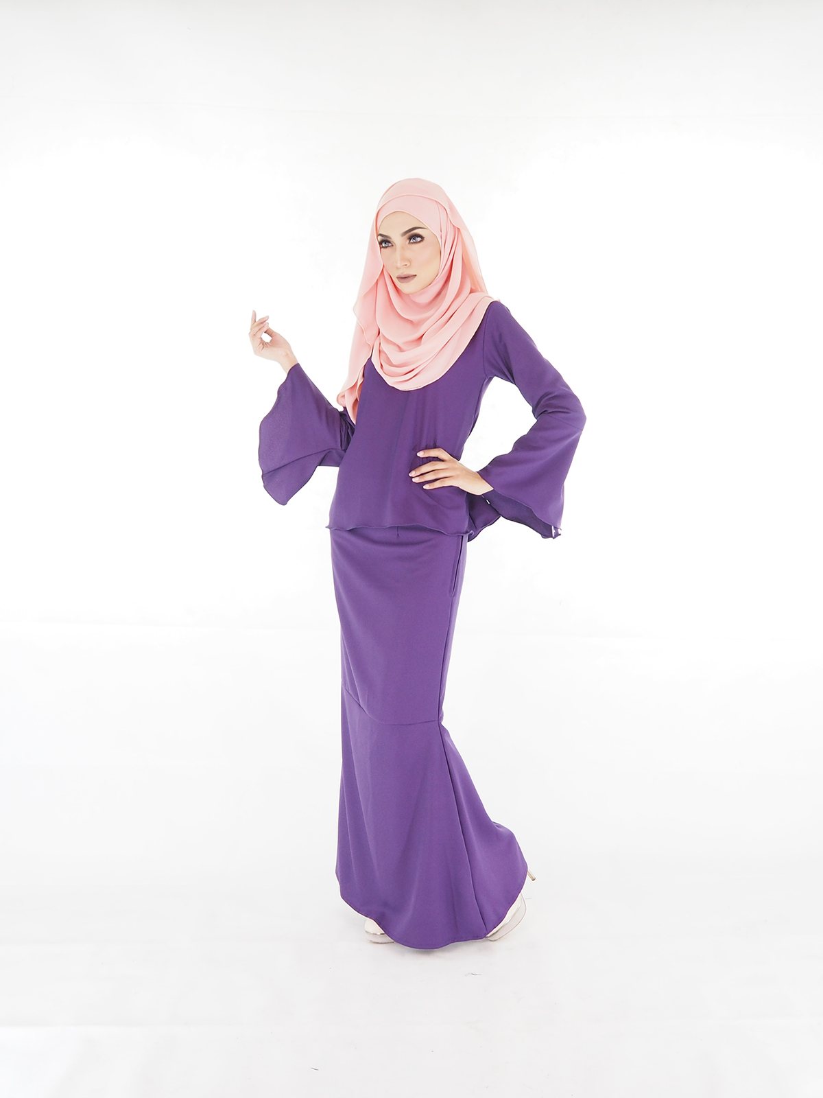 SW4366 Baju Kurung (PLUS SIZE) Purple