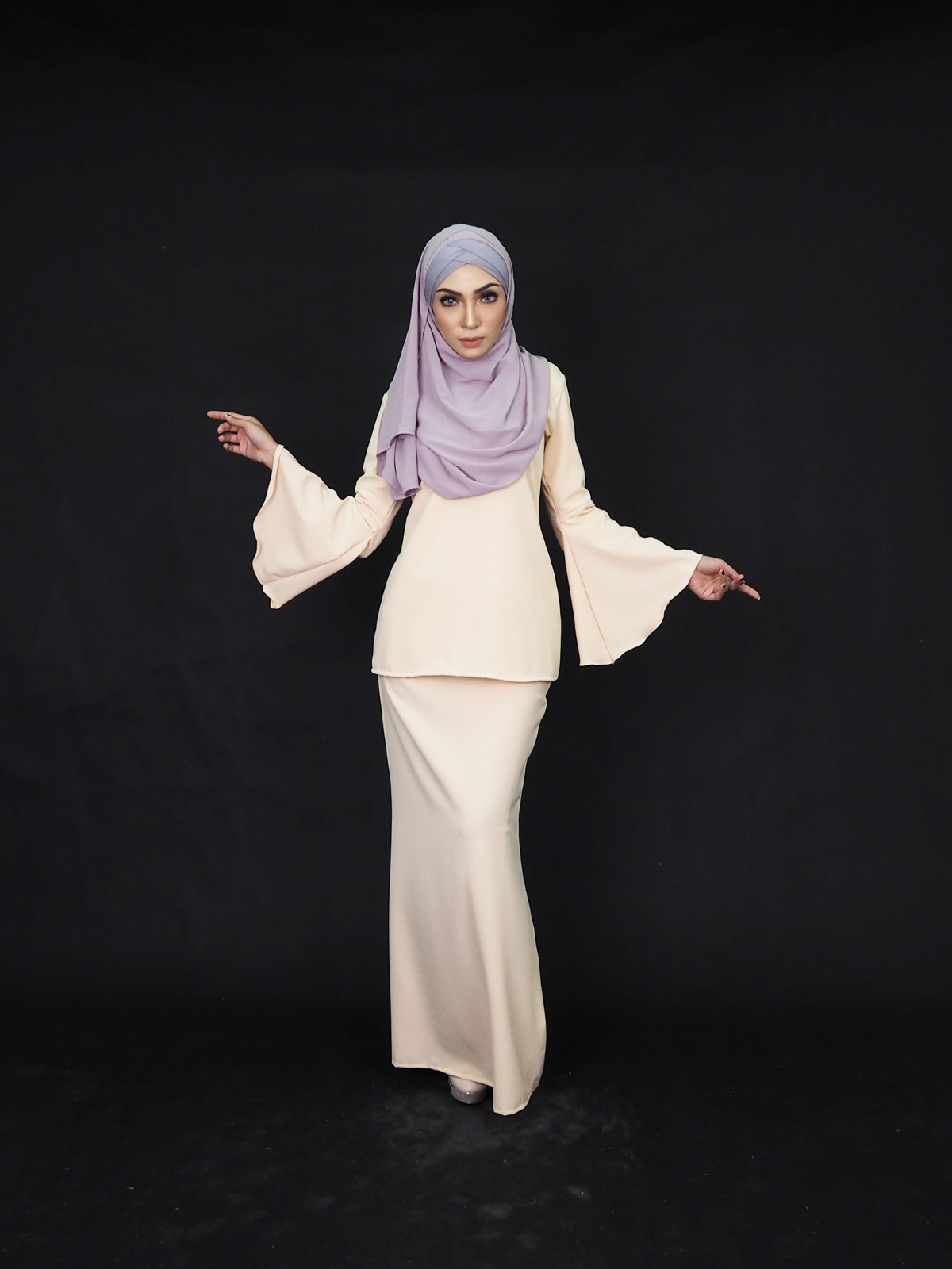SW4367 Baju Kurung (PLUS SIZE) Cream