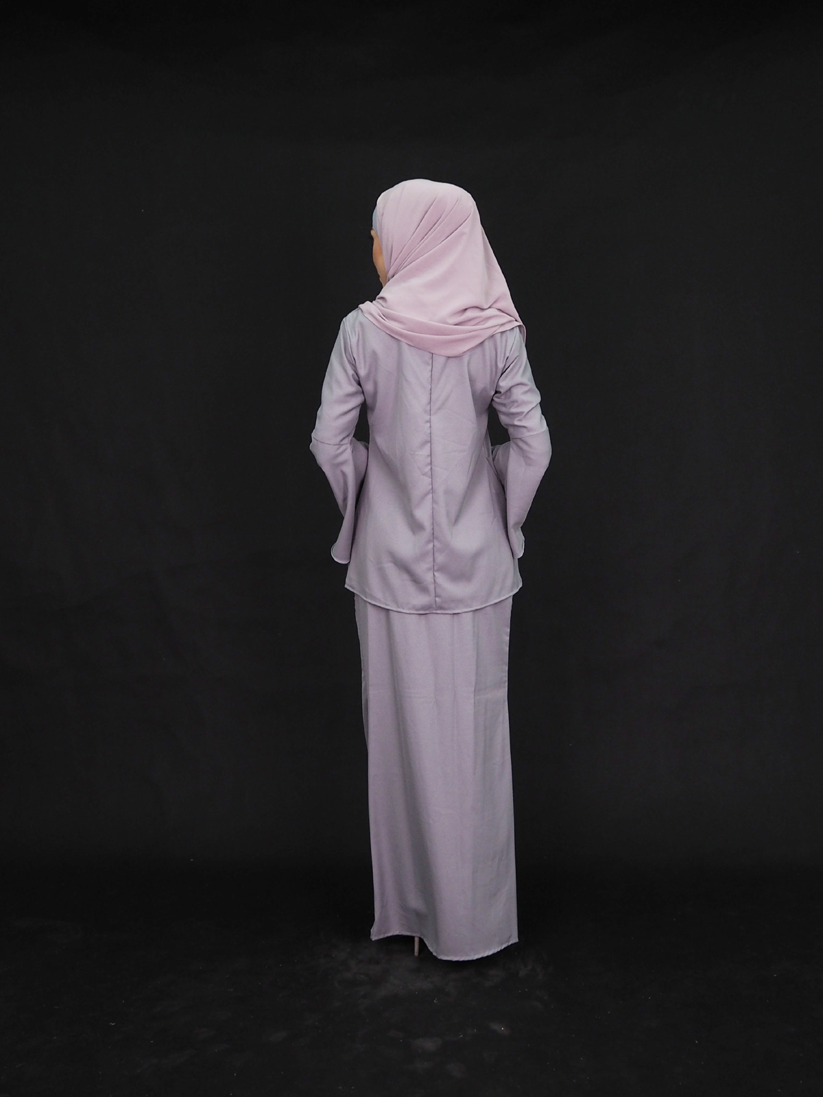 SW4367 Baju Kurung (PLUS SIZE) Grey