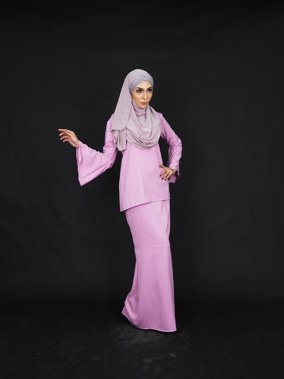 SW4367 Baju Kurung (PLUS SIZE) Pink