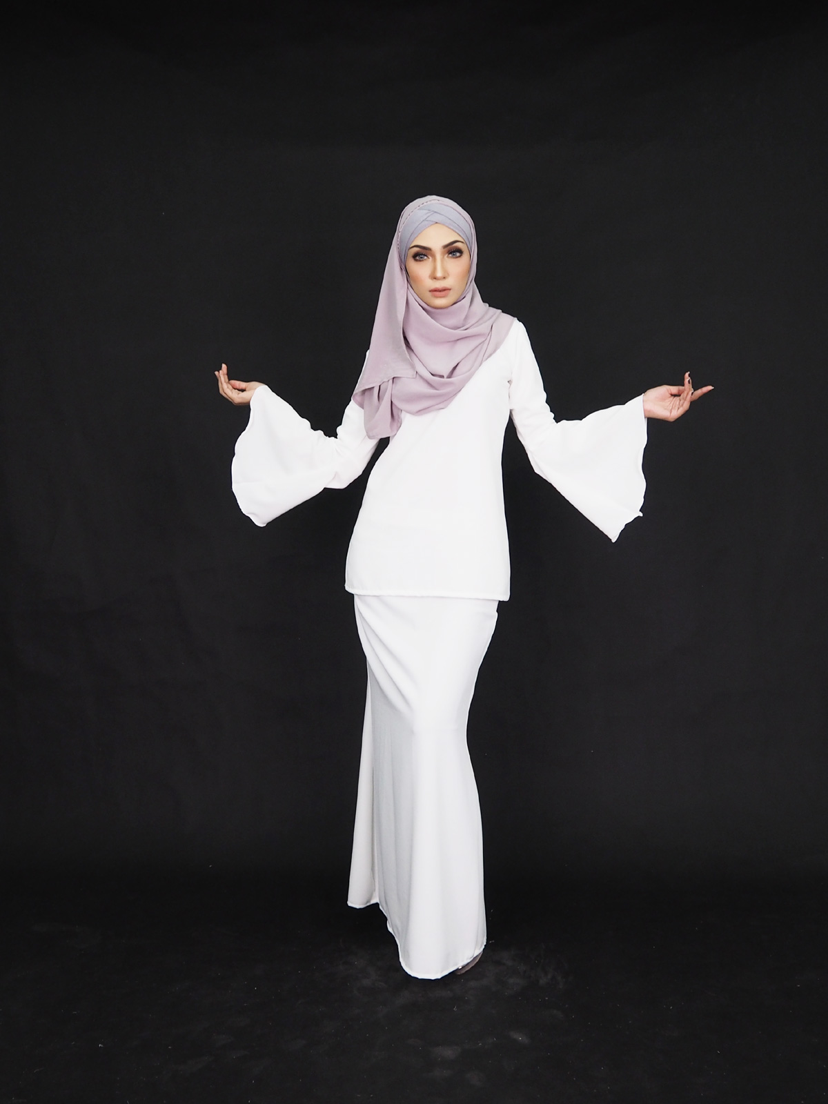 SW4367 Baju Kurung (PLUS SIZE) White