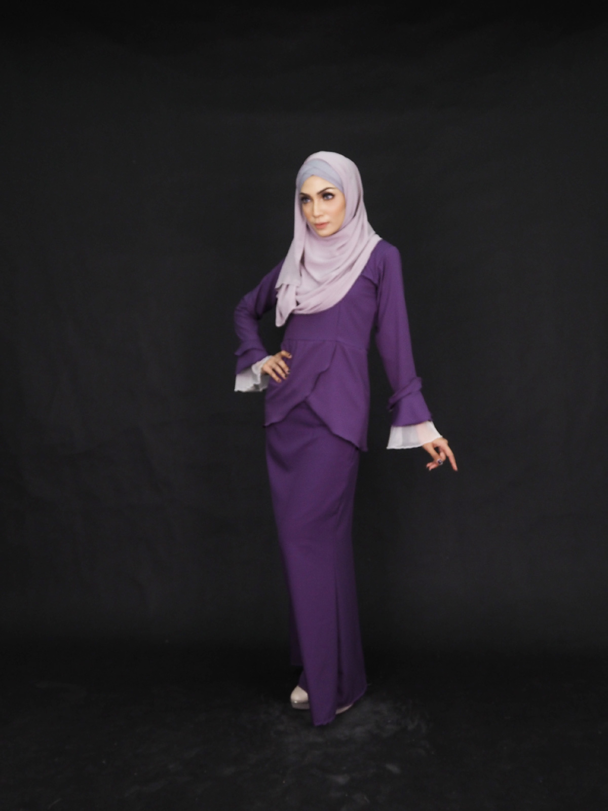 SW4368 Baju Kurung (PLUS SIZE) Purple