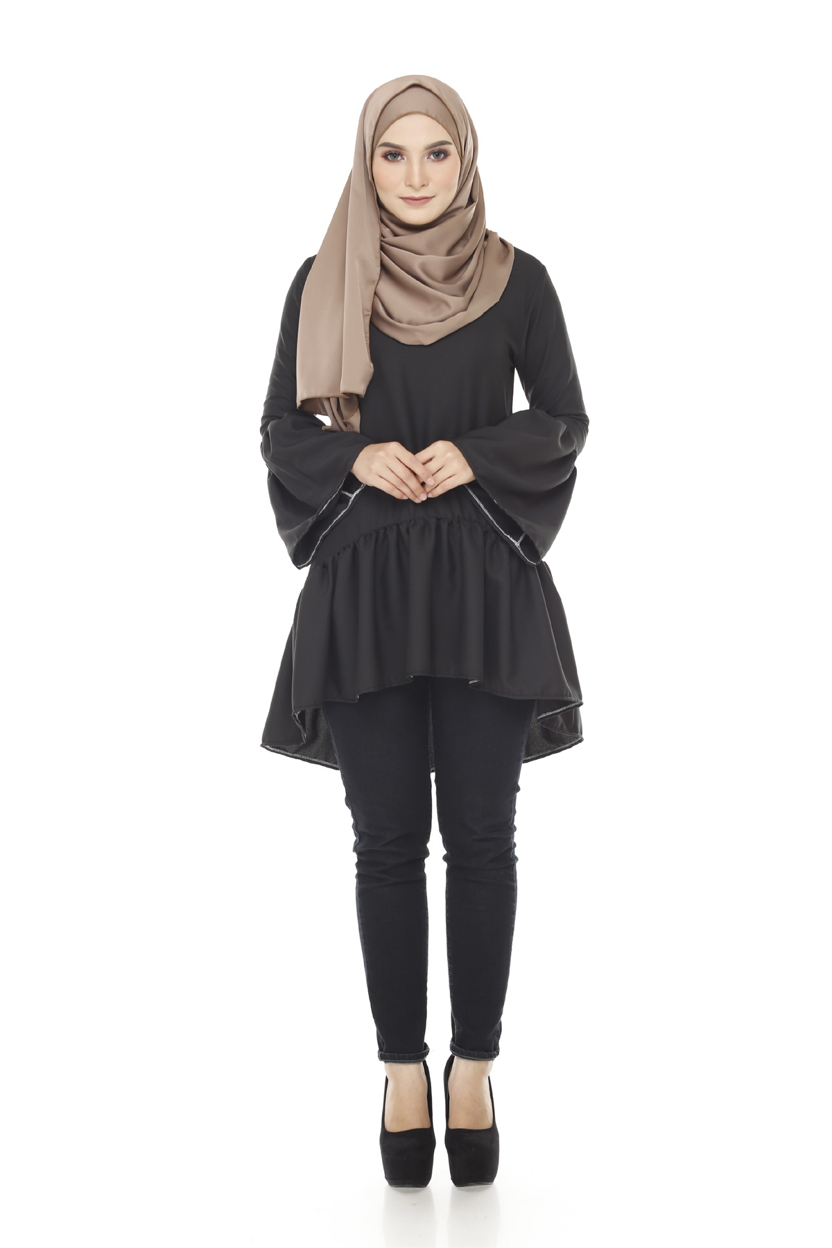 SW4369 Blouse (PLUS SIZE) Black