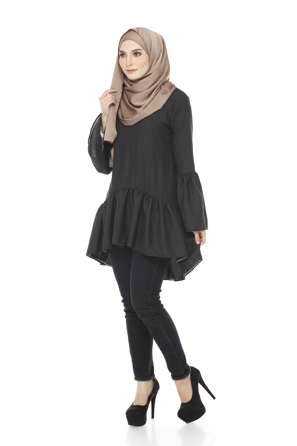 SW4369 Blouse (PLUS SIZE) Black
