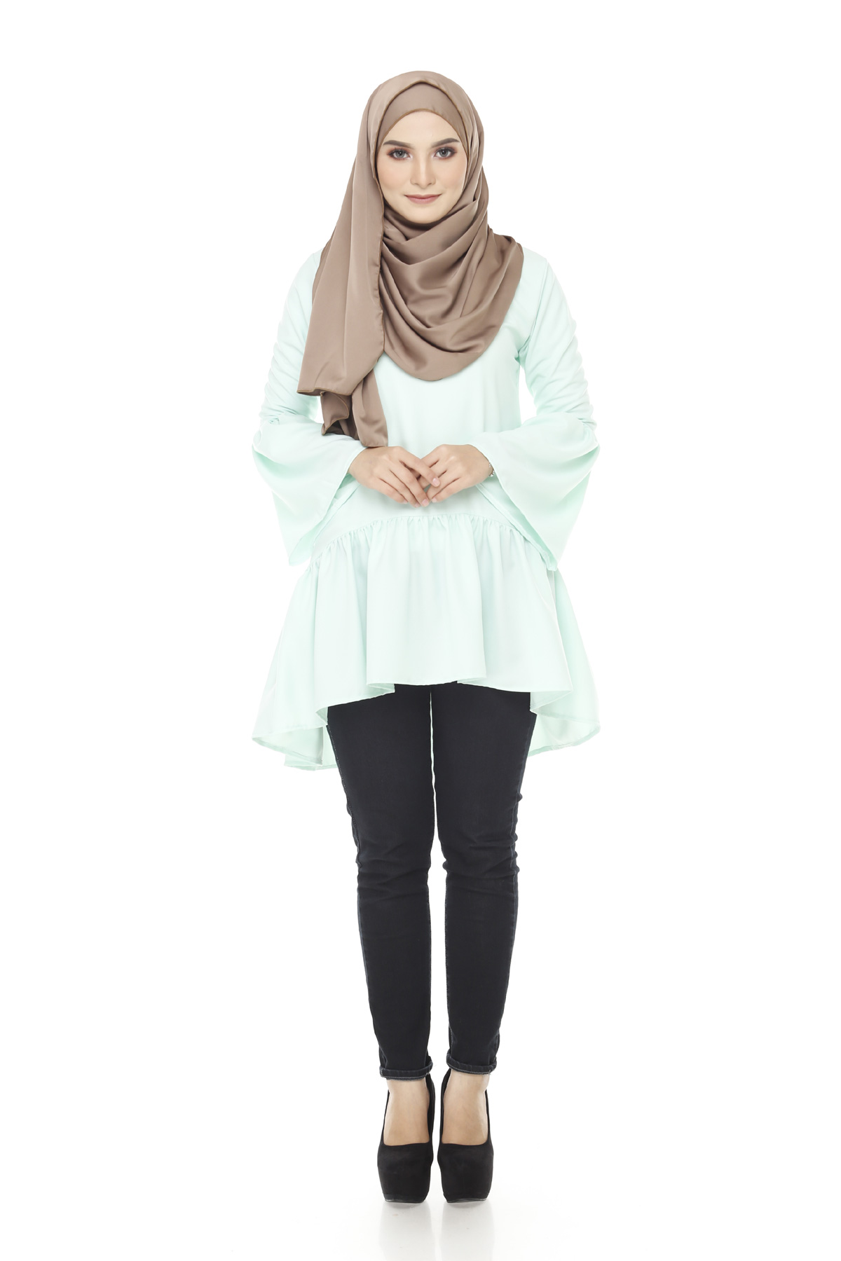 SW4369 Blouse (PLUS SIZE) Green
